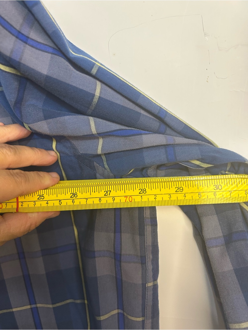 Foundry Easy Care Blue Plaid Long Sleeve Shirt 2XLT - Picture 4 of 6